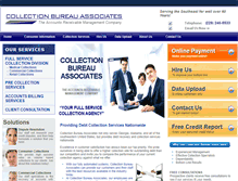 Tablet Screenshot of collectionbureauassociates.com